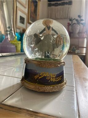 The Sound of Music Branded Snow Globe - White & Gold Accents